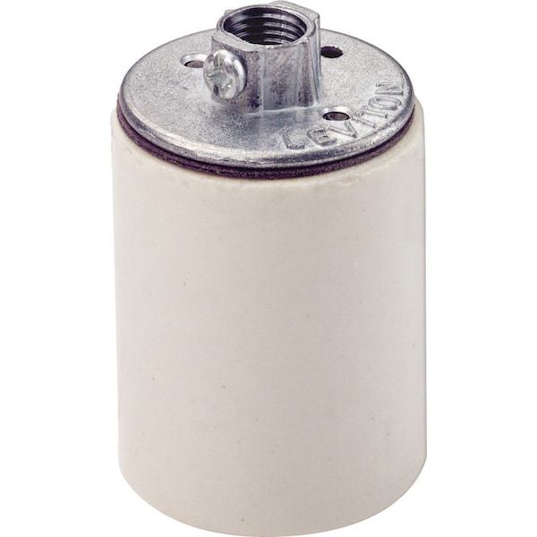 Leviton Porcelain Incandescent Medium Base Keyless Lampholder 1 pk